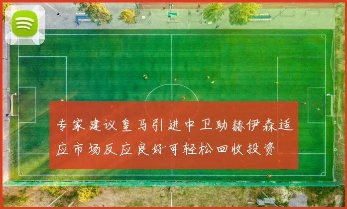 专家建议皇马引进中卫助赫伊森适应市场反应良好可轻松回收投资
